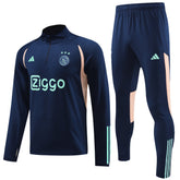 Ajax navy blue with beige stripe zipper tracksuit